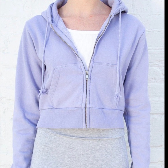 BRANDY CROPPED ZIP UP - Picture 1 of 6